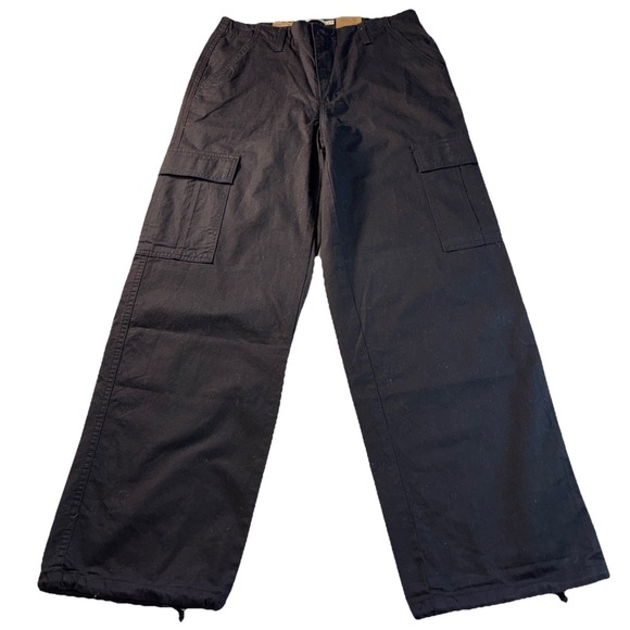 Levi's Pants - Levi's 94 Baggy Wide Leg Cargo Pants Women's W30 L32 Black NWT